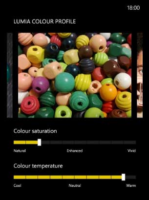 تنظیم تعادل رنگ تاچ ال سی دی  lumia 1020